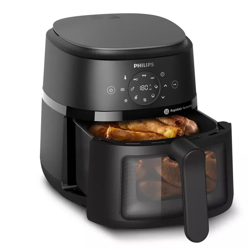 Philips 2000 serijos NA220/00 gruzdintuvė, viena, 4,2 l, atskirai stovinti, 1500 W karšto oro gruzdintuvė, juoda