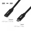 USB-C 40 Gbps ilginimo kabelis 1 m — club 3d, USB C į USB C, juodas