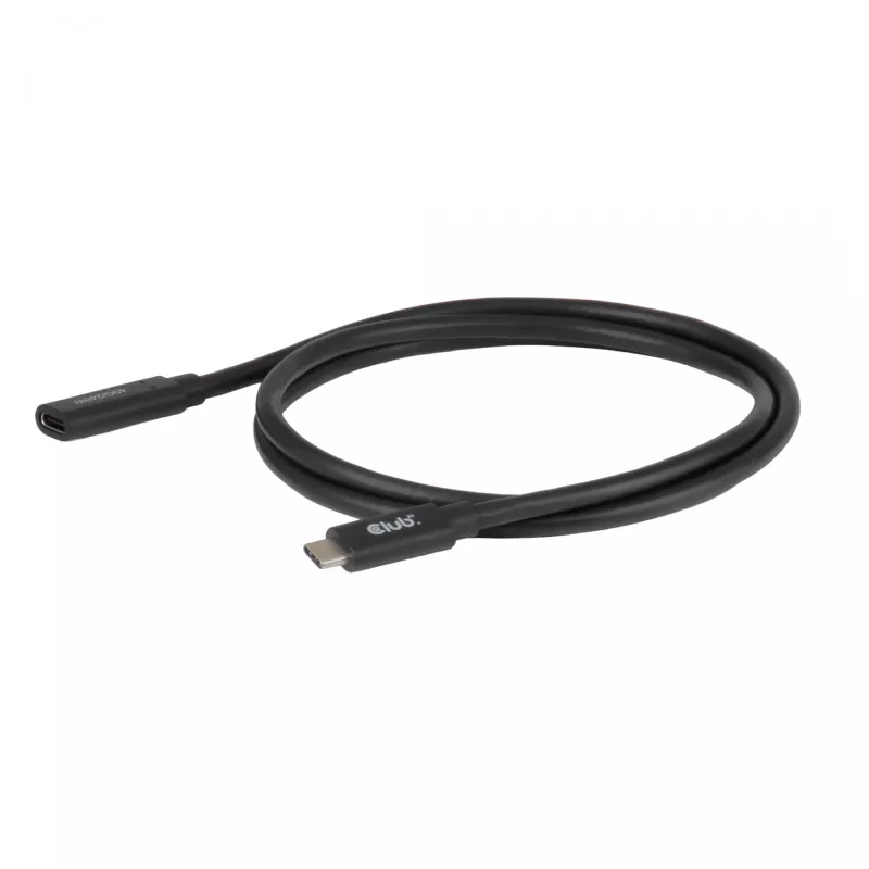 USB-C 40 Gbps ilginimo kabelis 1 m — club 3d, USB C į USB C, juodas