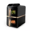 Philips 4000 series Dual Stack Airfryer Vertical Basket 10L Double Stand-alone 2750 W karšto oro gruzdintuvė Juoda