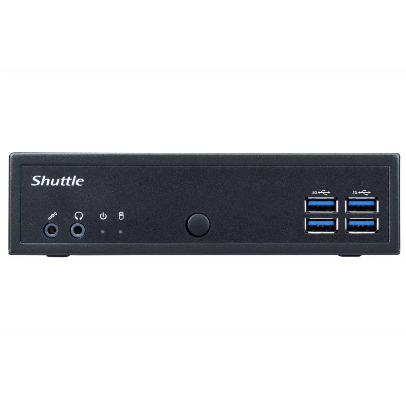 Shuttle XPC plonas Barebone DL40N, Intel N150, 1x DDR5, 2x LAN (2x 2,5 Gbit), 2xCOM, 1xHDMI, 1xDP, 1x VGA, be ventiliatoriaus, 24/7 nuolatinis veikimas