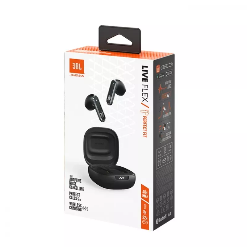 JBL LIVE FLEX ausinės True Wireless Stereo (TWS) į ausis dedamos Skambučiai / Muzika Bluetooth Juoda