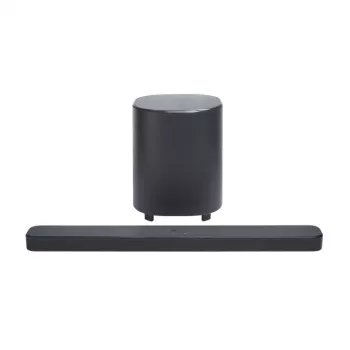 Garso juosta JBL Bar 500MK2 Juoda — 5.1 kanalai, 750 W, Dolby Atmos, belaidė ir laidinė, su žemų dažnių garsiakalbiu