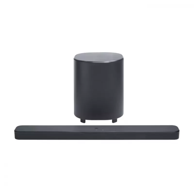 Garso juosta JBL Bar 500MK2 Juoda — 5.1 kanalai, 750 W, Dolby Atmos, belaidė ir laidinė, su žemų dažnių garsiakalbiu