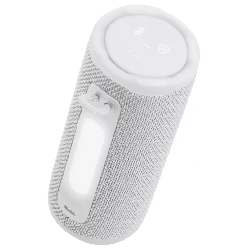 „JBL Grip Mono“ nešiojama monofoninė kolonėlė, balta – 16 W RMS, „Bluetooth“, USB-C, įmontuota baterija