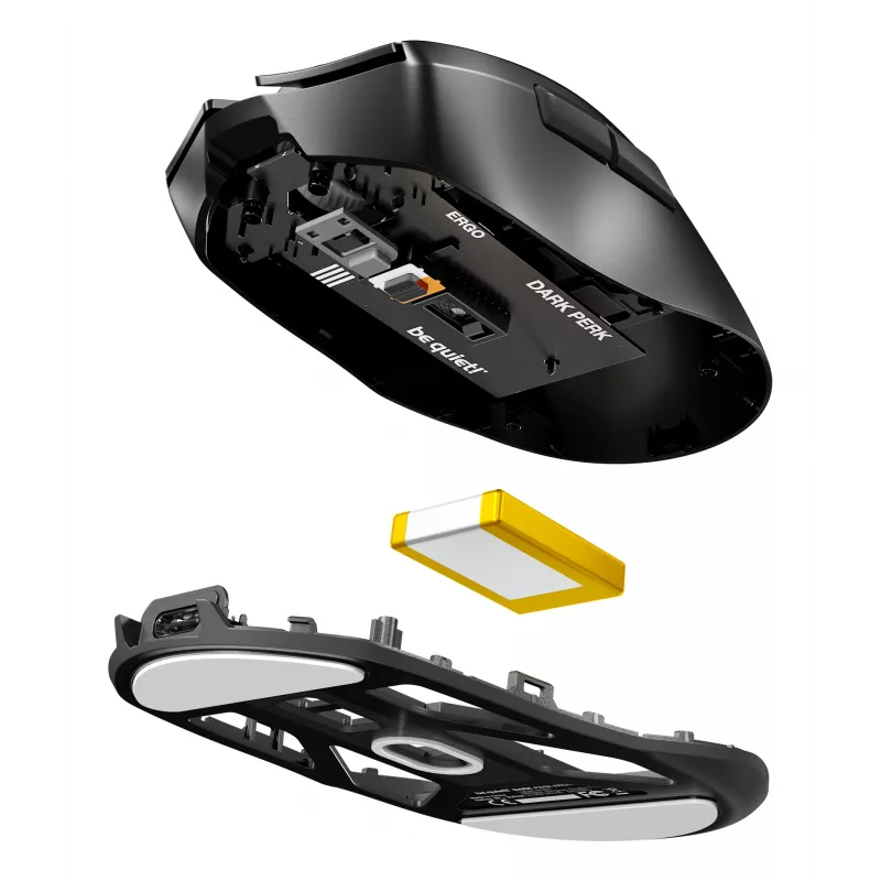 be quiet Dark Perk | Ergo pelė Žaidimams Dešiniarankiams RF belaidė + USB Type-C Optinė 32000 DPI