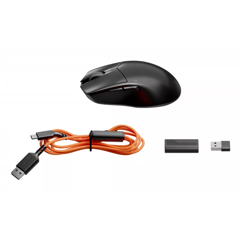 be quiet Dark Perk | Ergo pelė Žaidimams Dešiniarankiams RF belaidė + USB Type-C Optinė 32000 DPI