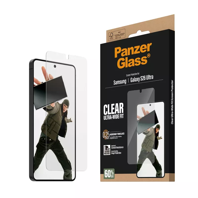 PanzerGlass® ekrano apsauga Samsung Galaxy S26 Ultra | Ultra-Wide Fit su EasyAligner