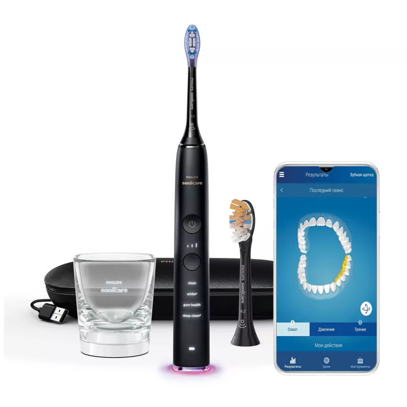 Philips Sonicare DiamondClean Smart DiamondClean Smart HX9917/89 Sonic elektrinis dantų šepetėlis + 2 priedai ir programėlė