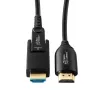 Microconnect Premium Optic HDMI A-D laidas, 15 m, HDMI A tipo (standartinis), HDMI A tipo (standartinis), 4096 x 2160 pikselių, 3D, juodas