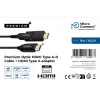 Microconnect Premium Optic HDMI A-D laidas, 15 m, HDMI A tipo (standartinis), HDMI A tipo (standartinis), 4096 x 2160 pikselių, 3D, juodas