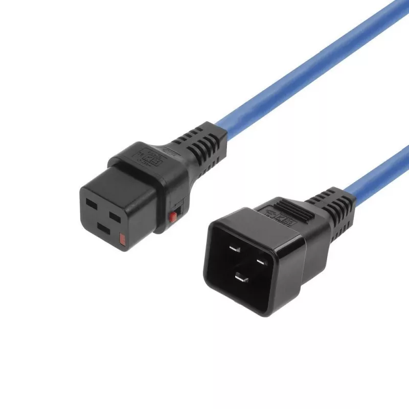 Maitinimo laidas MicroConnect MC-C19C20LOCK-1.5M-B — C19 į C20 užrakinamas, 1,5 m