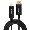 Lindy 40 m šviesolaidinis hibridinis DisplayPort 1.2 į HDMI 18G kabelis