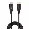 Lindy 60 m šviesolaidinis hibridinis HDMI 8K60 laidas, 60 m, HDMI A tipo (standartinis), HDMI A tipo (standartinis), 48 Gbit/s, juodas