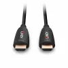Lindy 60 m šviesolaidinis hibridinis HDMI 8K60 laidas, 60 m, HDMI A tipo (standartinis), HDMI A tipo (standartinis), 48 Gbit/s, juodas