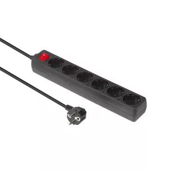Microconnect GRU0063B maitinimo ilgintuvas 3 m 6 kintamosios srovės lizdai (-ų) Patalpoje Juoda