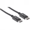 Manhattan DisplayPort 1.2 laidas, 4K@60Hz, 1 m, kištukas-kištukas, su fiksatoriais, pilnai ekranuotas, juodas, garantija visam eksploatavimo laikui, atitinka DISPL1M