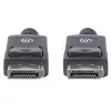 Manhattan DisplayPort 1.2 laidas, 4K@60Hz, 1 m, kištukas-kištukas, su fiksatoriais, pilnai ekranuotas, juodas, garantija visam eksploatavimo laikui, atitinka DISPL1M