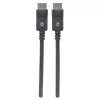 Manhattan DisplayPort 1.2 laidas, 4K@60Hz, 1 m, kištukas-kištukas, su fiksatoriais, pilnai ekranuotas, juodas, garantija visam eksploatavimo laikui, atitinka DISPL1M