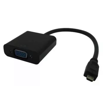 “Microconnect HDMIDVGAB” vaizdo kabelio adapteris 0,25 m HDMI D tipo (mikro) VGA (D-Sub) juodas