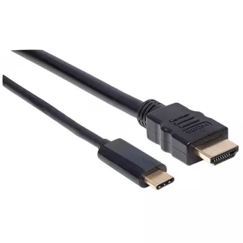 Manhattan USB-C į HDMI kabelis, 4K@30Hz, 2m, juodas, kištukas-kištukas, trejų metų garantija