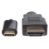 Manhattan USB-C į HDMI kabelis, 4K@30Hz, 2m, juodas, kištukas-kištukas, trejų metų garantija