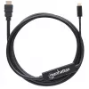 Manhattan USB-C į HDMI kabelis, 4K@30Hz, 2m, juodas, kištukas-kištukas, trejų metų garantija