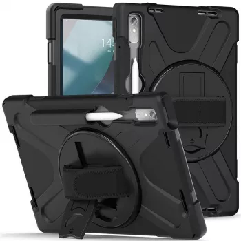 Planšetinio kompiuterio dėklas eSTUFF, skirtas Lenovo Tab P11 Pro, polikarbonatas, 29,2 cm (11,5 col.) ekranui, 2 stovėjimo režimai, juodas