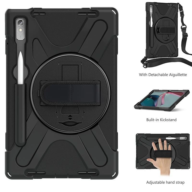 Planšetinio kompiuterio dėklas eSTUFF, skirtas Lenovo Tab P11 Pro, polikarbonatas, 29,2 cm (11,5 col.) ekranui, 2 stovėjimo režimai, juodas