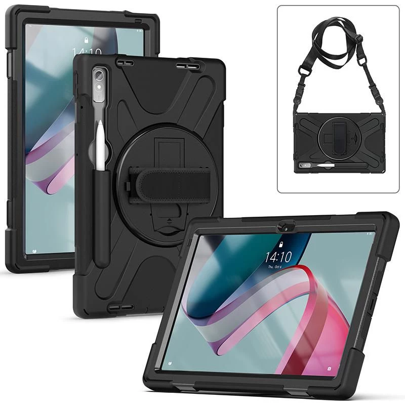 Planšetinio kompiuterio dėklas eSTUFF, skirtas Lenovo Tab P11 Pro, polikarbonatas, 29,2 cm (11,5 col.) ekranui, 2 stovėjimo režimai, juodas