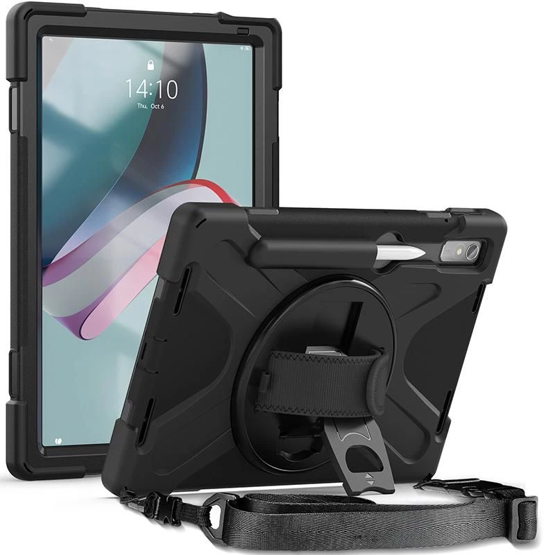 Planšetinio kompiuterio dėklas eSTUFF, skirtas Lenovo Tab P11 Pro, polikarbonatas, 29,2 cm (11,5 col.) ekranui, 2 stovėjimo režimai, juodas