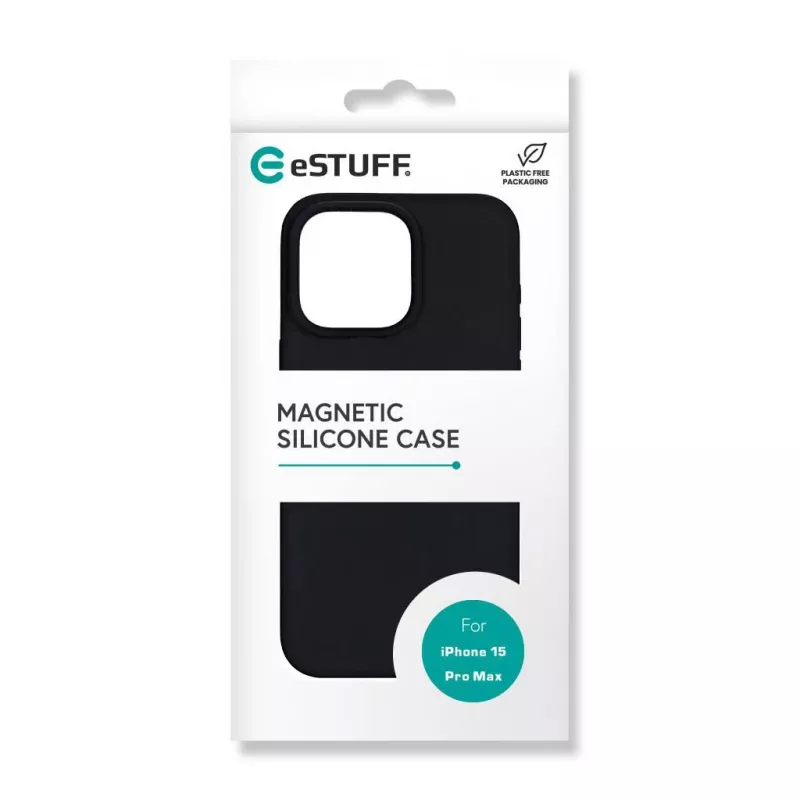 Mobiliojo telefono dėklas eSTUFF, skirtas Apple iPhone 12 / 12 Pro, silikoninis, tinka 15,5 cm (6,1 colio) ekranui, juodas