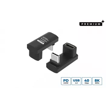 USB-C laidas MicroConnect Premium USB4 3x2 USB-C, suderinamas su USB4 didelės spartos duomenų ir maitinimo jungtis
