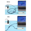 Manhattan Dual USB-C to USB-C įkrovimo kabelis, 100 W, 2 m, kištukas į du kištukus, išmanus galios skirstytuvas, įkrauna du įrenginius iš vieno USB-C PD prievado, tiekia iki 100 W pavieniam įkrovimui ir iki 70 W + 28 W dvigubam įkrovimui, pintas apvalkalas, aliuminio įvorė, juodas