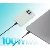 Manhattan Dual USB-C to USB-C įkrovimo kabelis, 100 W, 2 m, kištukas į du kištukus, išmanus galios skirstytuvas, įkrauna du įrenginius iš vieno USB-C PD prievado, tiekia iki 100 W pavieniam įkrovimui ir iki 70 W + 28 W dvigubam įkrovimui, pintas apvalkalas, aliuminio įvorė, juodas