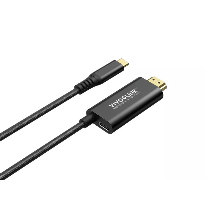 VivoLink USB-C į HDMI kabelis su 100 W maitinimo tiekimu, modelis PROUSBCHDMIMM2-CHARGE