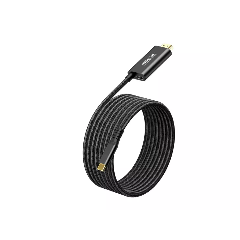 VivoLink USB-C į HDMI kabelis su 100 W maitinimo tiekimu, modelis PROUSBCHDMIMM2-CHARGE