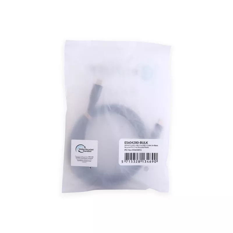 eSTUFF ES604280-BULK USB laidas USB 2.0 2 m USB C juoda