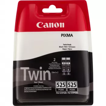 Canon PGI-525PGBK Pigment Juoda rašalo kasetė (Twin Pack), Juoda, pigmentinis rašalas, 2 vnt., 682 puslapių, daugiasetinė pakuotė