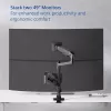 ACT Monitorio laikiklis 49 col. biuro premium, dujinė spyruoklė, montuojamas ant stiebo, 2 monitoriai