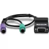 PS/2 laidas Trendnet TK-CAT5P 0,4 m 2x 6 kontaktų Mini-DIN juodas