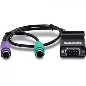 PS/2 laidas Trendnet TK-CAT5P 0,4 m 2x 6 kontaktų Mini-DIN juodas