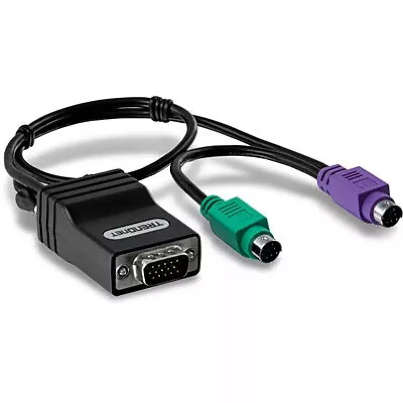 PS/2 laidas Trendnet TK-CAT5P 0,4 m 2x 6 kontaktų Mini-DIN juodas