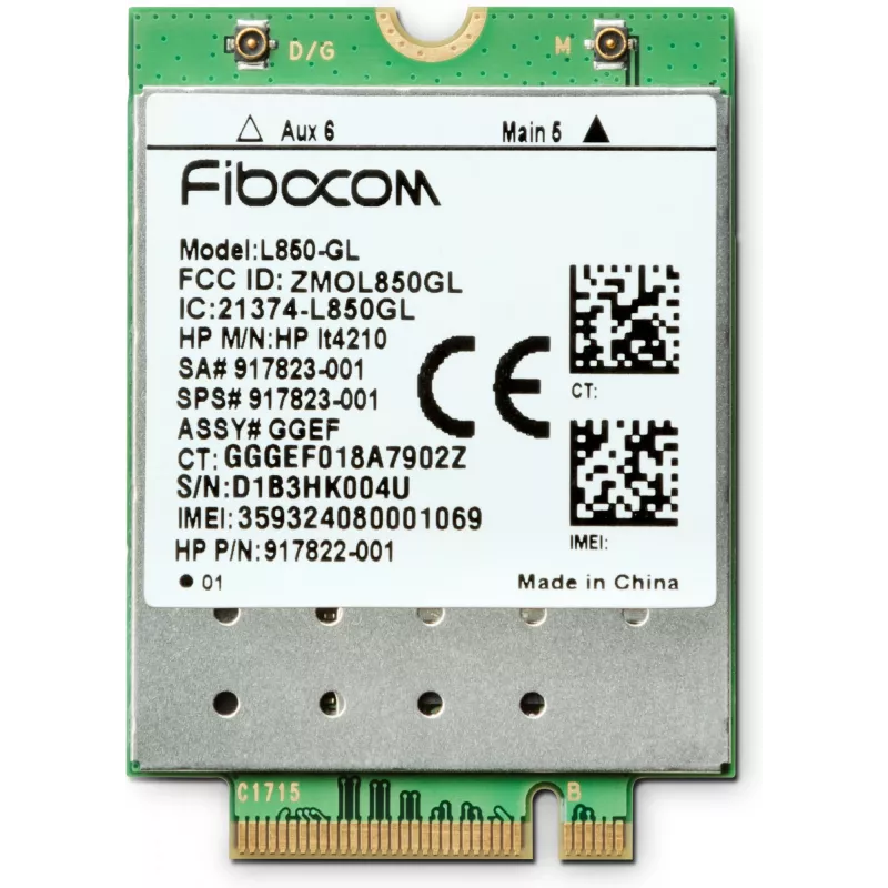 HP XMM™ 7360 LTE-Advance WWAN, 42 mm, 30 mm, 2,3 mm, 6,2 g