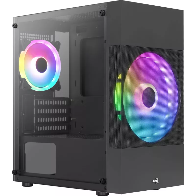 PC korpusas Aerocool Atomic Lite Mini Tower Juoda