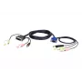 ATEN VGA USB į DVI 3m KVM laidas Juoda, Mėlyna, Žalia, Rožinė