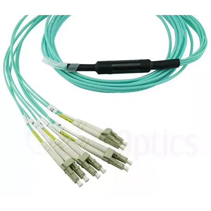 Šviesolaidinis kabelis BlueOptics MTP-4LC-M10M 10 m OM3 MTP į 4×LC pilnas dvipusis ryšys