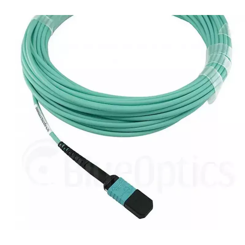 Skaidulinis optinis kabelis BlueOptics OCTCABLE10M-SR 10 m OM3 MPO į 4×LC Aqua