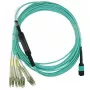Skaidulinis optinis kabelis BlueOptics OCTCABLE10M-SR 10 m OM3 MPO į 4×LC Aqua