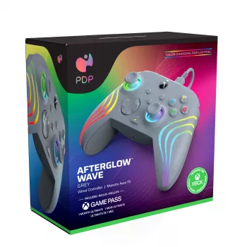 PDP Afterglow Wave Pilka USB Žaidimų Pultelis Analogue / Digital PC, Xbox One, Xbox Series S, Xbox Series X